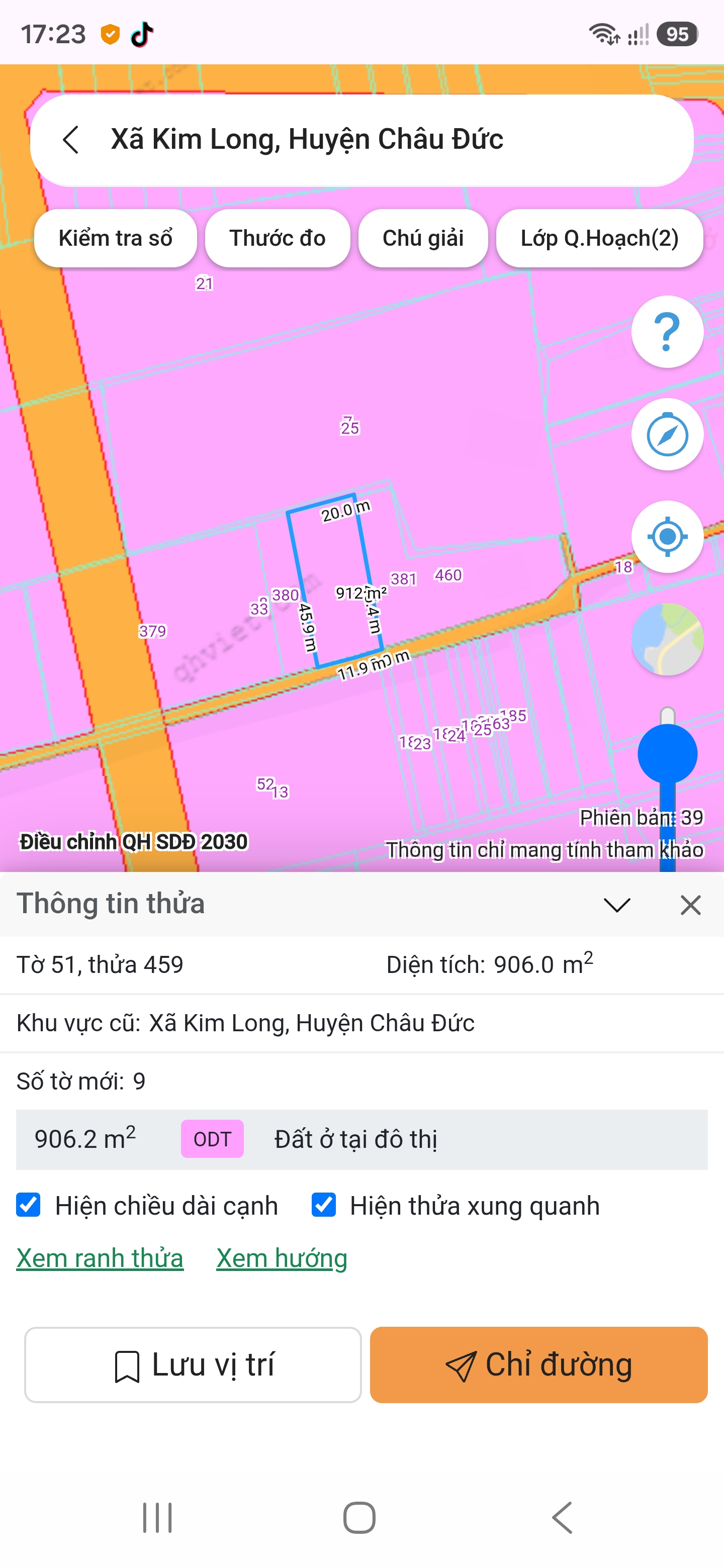 Khu dân cư kim long, cách quốc lộ 150m , 20x45, có 60m2 thổ cư